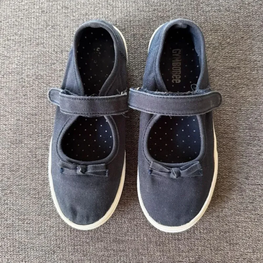 Gymboree navy blue Mary Jane canvas sneakers Shoes Girls 3